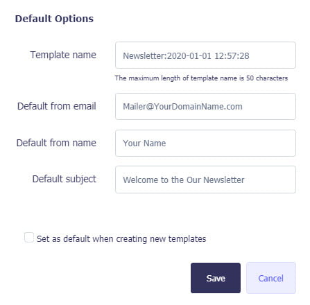 تنظیمات فرستنده ایمیل